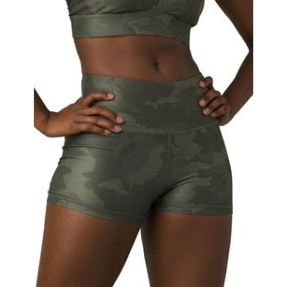 Prana Women's Olive Camo Athletic Shorts